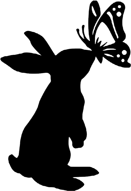 Nativity Clipart Silhouette - Bunny Silhouette (565x800), Png Download