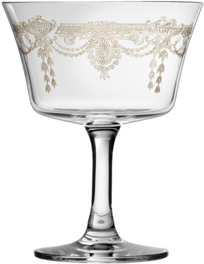 1890 Gold Retro Fizz Glass - Urban Bar Retro Fizz 1890 Gold 20cl (408x480), Png Download