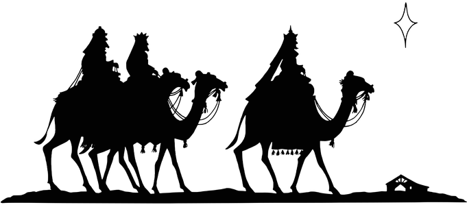 Christmas Christmas Vintage Holidays Magi - Three Wise Men Png (680x340), Png Download