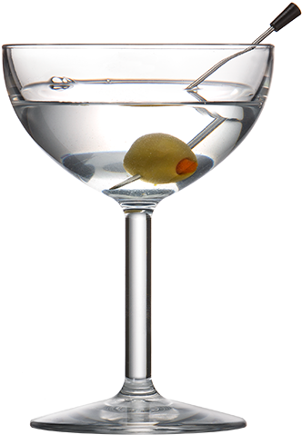 Coupe Glass 8oz With Martini - Glass (500x500), Png Download