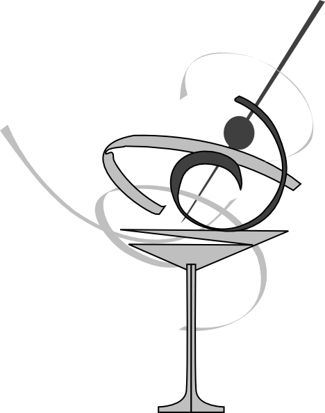 How To Set Use Black And White Martini Glass Edited (468x594), Png Download