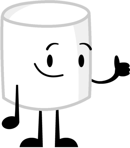 New Marshmallow Pose - Marshmallow Clipart .png (422x479), Png Download