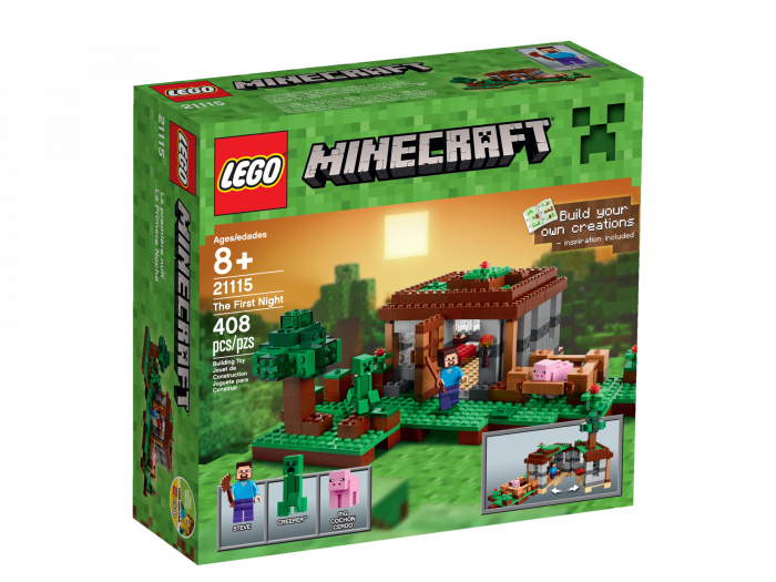 Lego® Minecraft™ The First Night - Lego Minecraft 21115 (700x525), Png Download