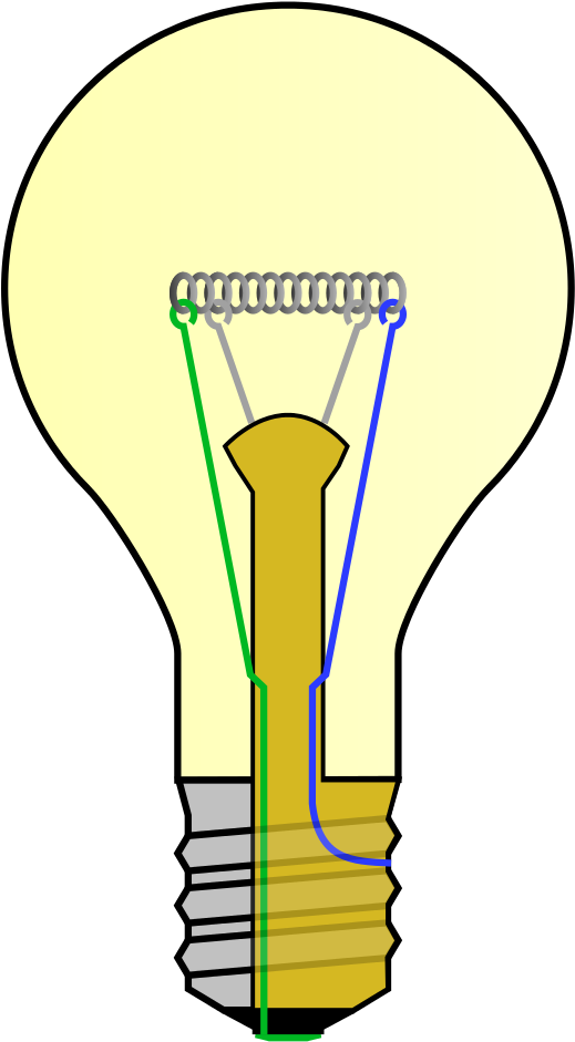 Incandescent Light Bulb (519x941), Png Download