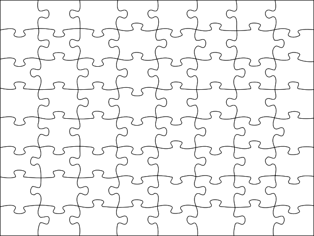 P - Jigsaw Puzzle Line Drawing (641x481), Png Download