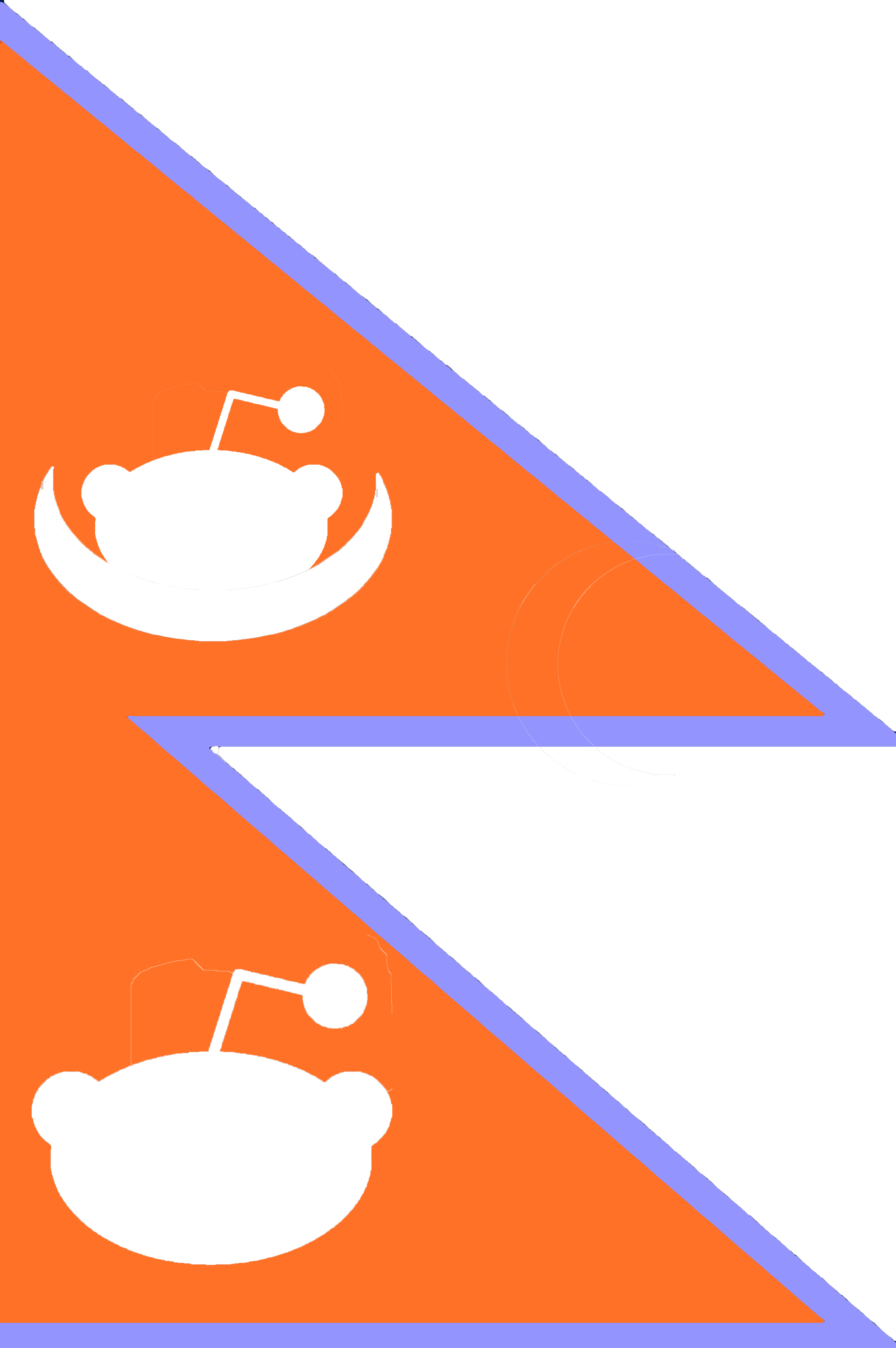 Nepal-style Flag Of Reddit (3570x5370), Png Download