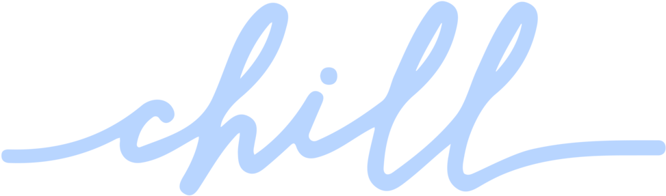 Chill-lightblue - Calligraphy (1000x400), Png Download