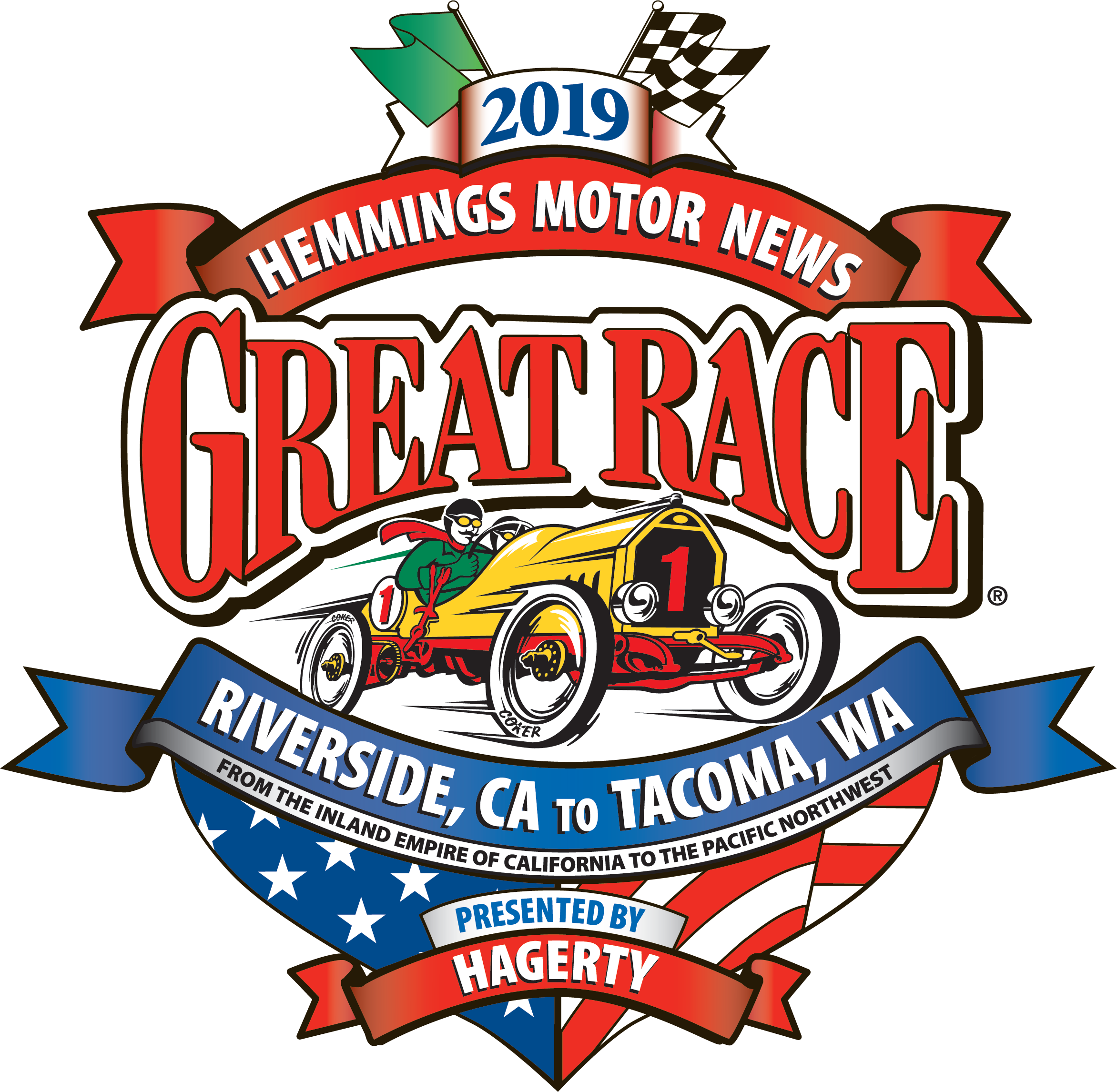 The 2019 Great Race Will Conclude Its 2,300-mile Journey - Great Race (2344x2292), Png Download