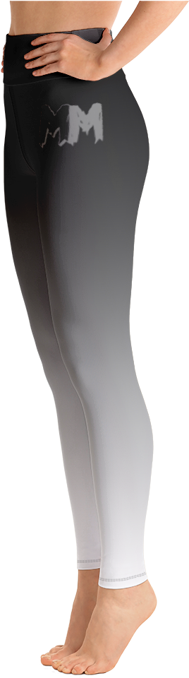 Fade 2 White Leggings - Yoga Pants (1000x1000), Png Download