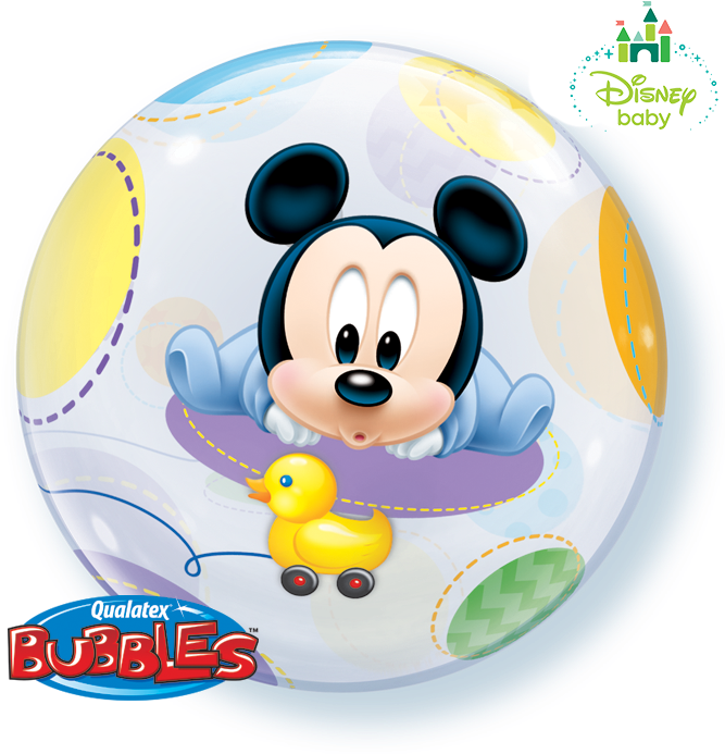 Disney Baby Mickey Mouse - Disney Baby Mickey Mouse Bubble Balloon (703x700), Png Download