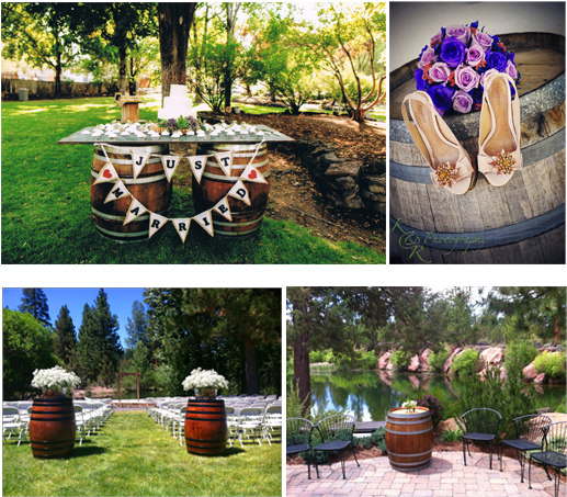 Wine Barrel Stands For Rent Bend, Oregon - Backyard (736x500), Png Download