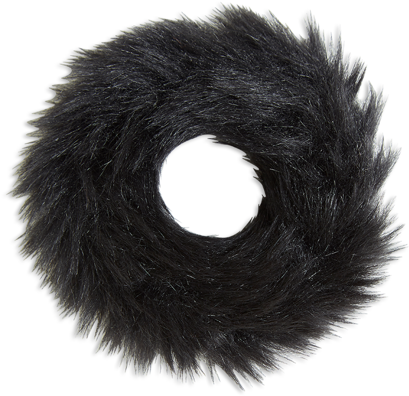 Faux Fur Scrunchie Black - Fur Clothing (888x888), Png Download
