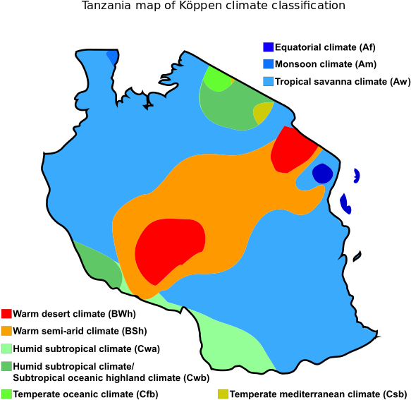 Download Deserts Of Africa Map Tanzania Map Of Köppen Climate Kenya