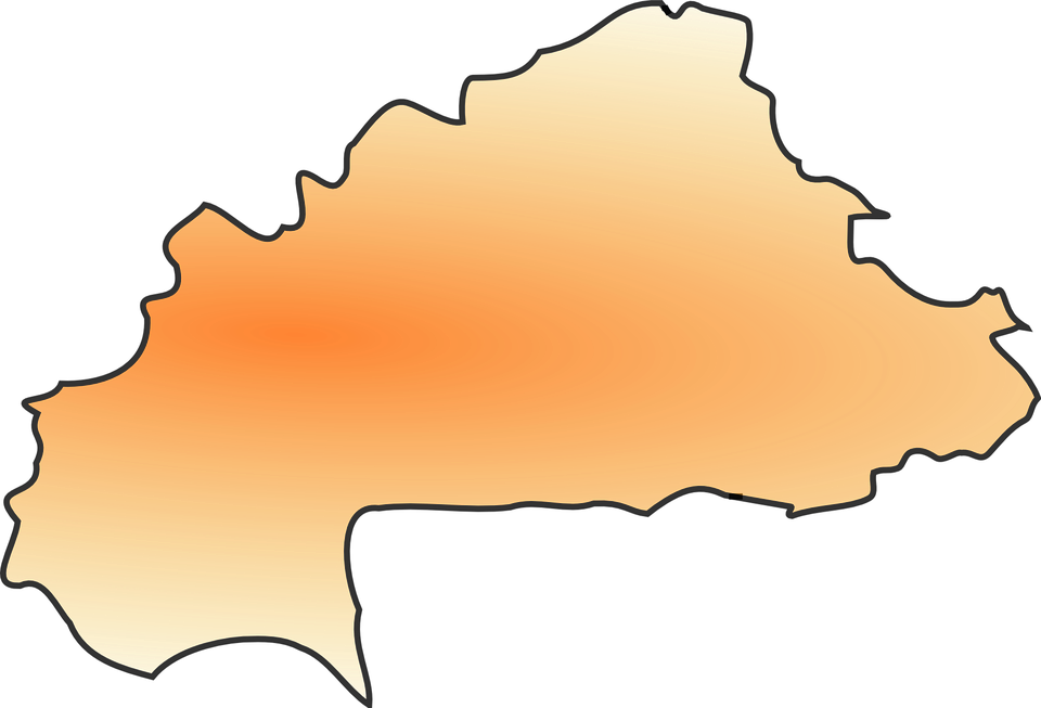 Burkina Faso, Map, Country, Africa - Burkina Faso Map Png (960x653), Png Download