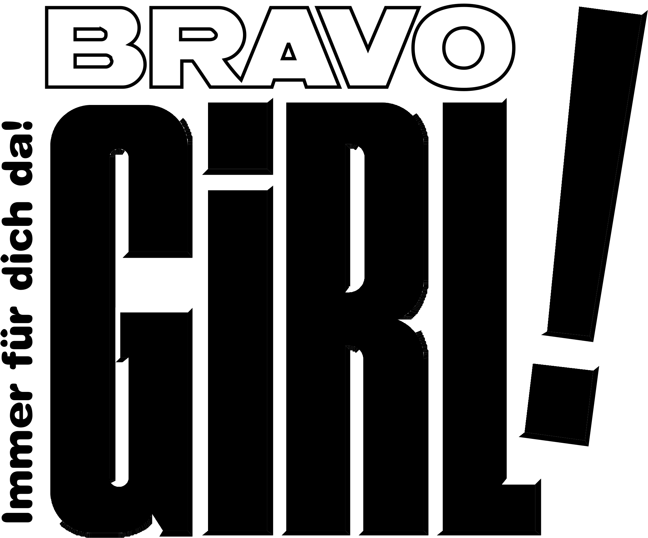 Logo Black And White - Bravo Girl (2400x2400), Png Download