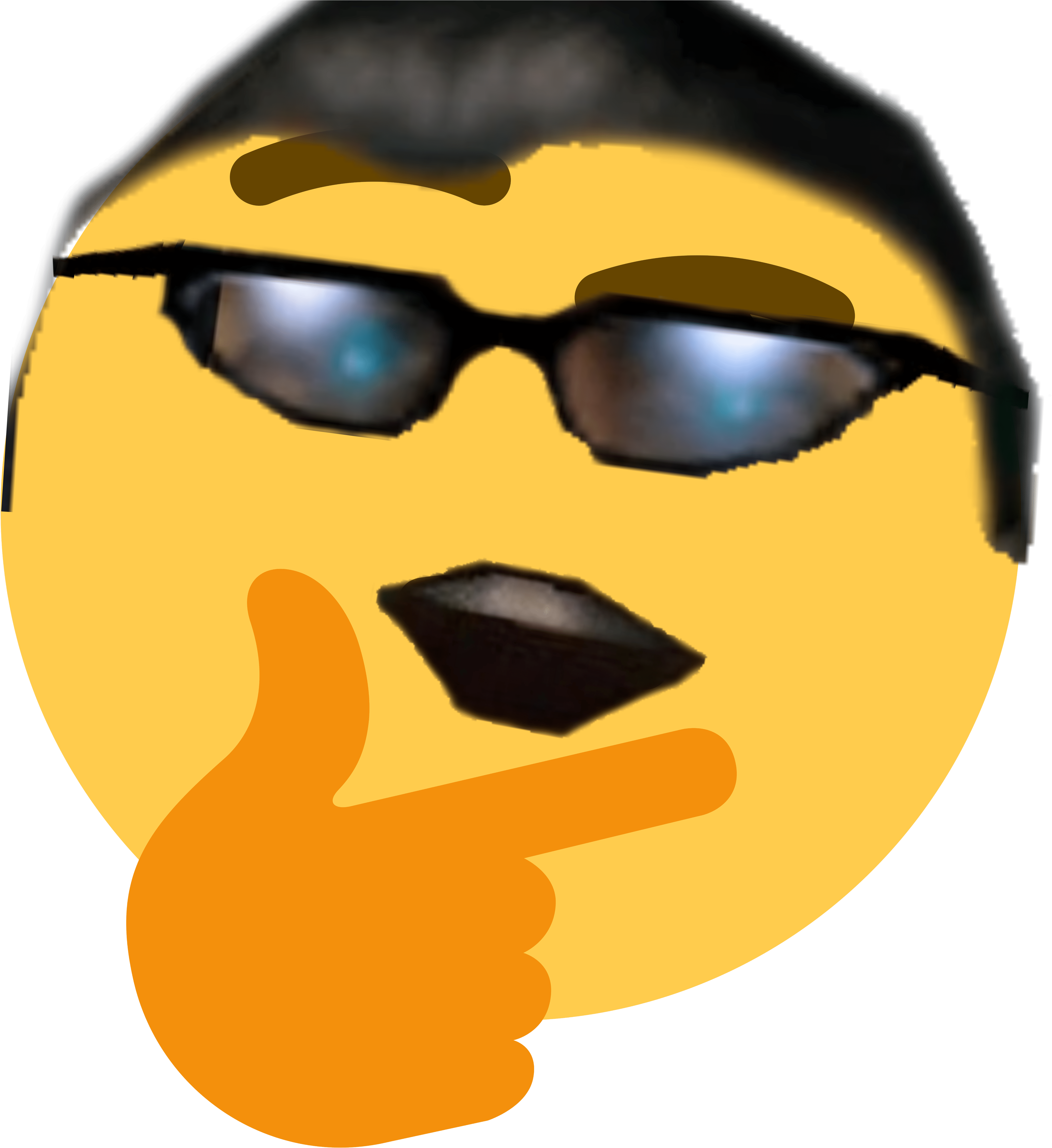 Emoji Thinking Paint - Thinking Face Discord Emoji (5000x5000), Png Download