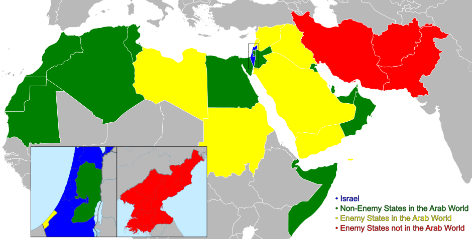 A Map Of Enemy States According To My Israeli Constitution - Pakistan To Saudi Map (940x477), Png Download