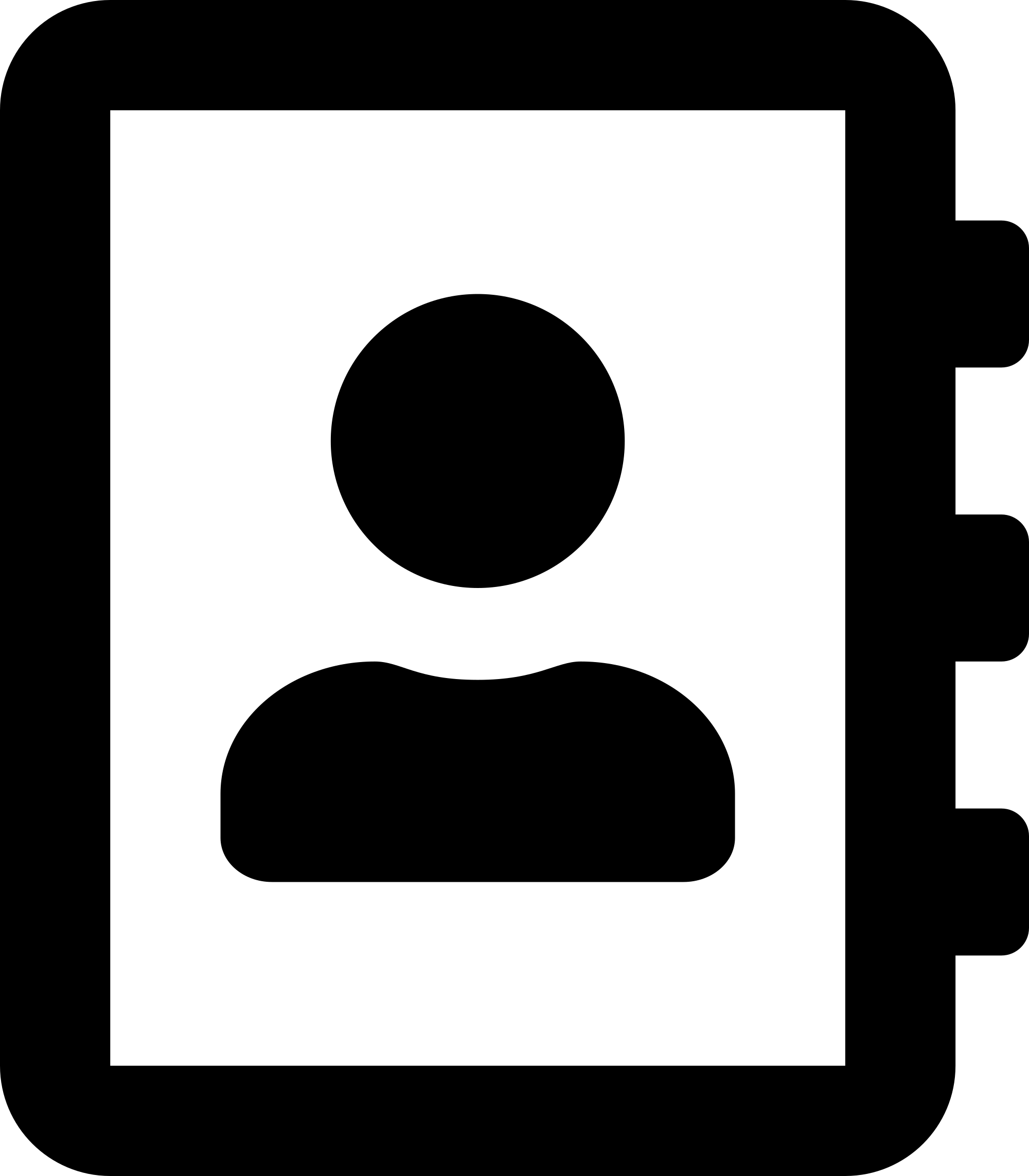 Open - Font Awesome Address Book (2000x2286), Png Download