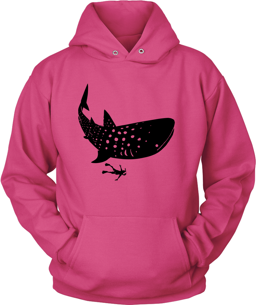 Whale Shark Diving Unisex Unisex Hoodie - Shirt (1024x1024), Png Download
