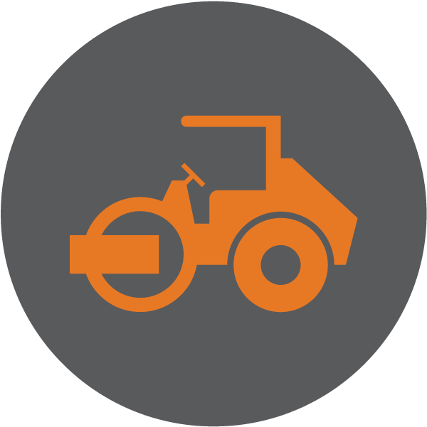 Paving-icon - Tractor (606x612), Png Download
