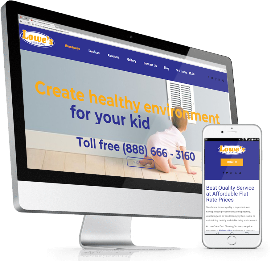 Lowe's Air Duct Cleaning - Online Advertising (1024x866), Png Download