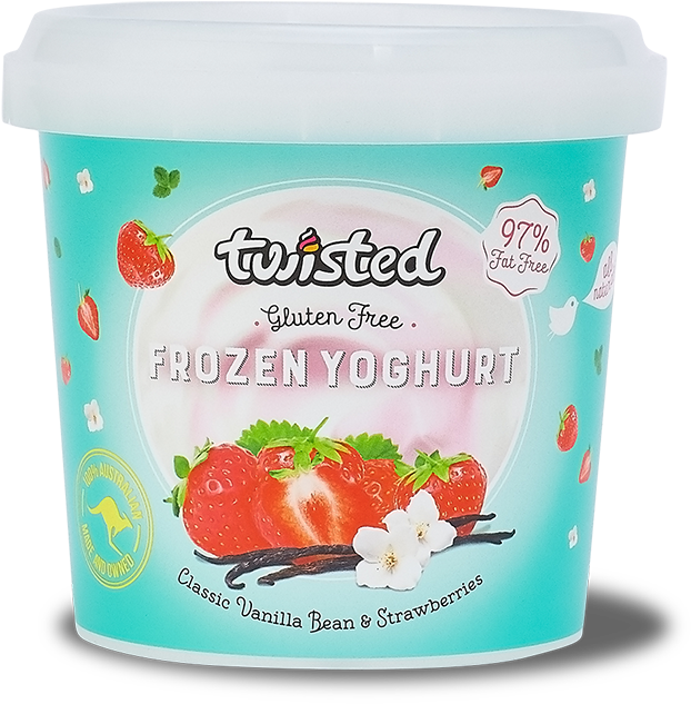 Strawberries And Vanilla Bean Frozen Yoghurt - Strawberry (800x800), Png Download