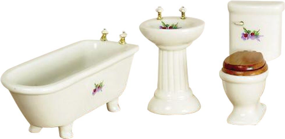 Furnish Your 1 Inch Scale Dollhouse With This 3 Piece, - Bathroom Sink (1024x1024), Png Download
