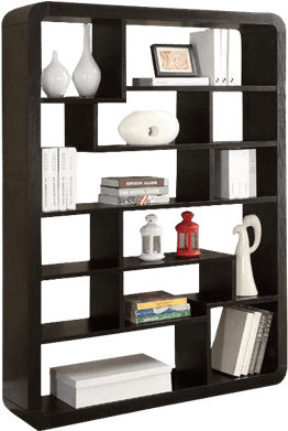 Contemporary Bookshelf With Curved Edges - Shelf (800x400), Png Download
