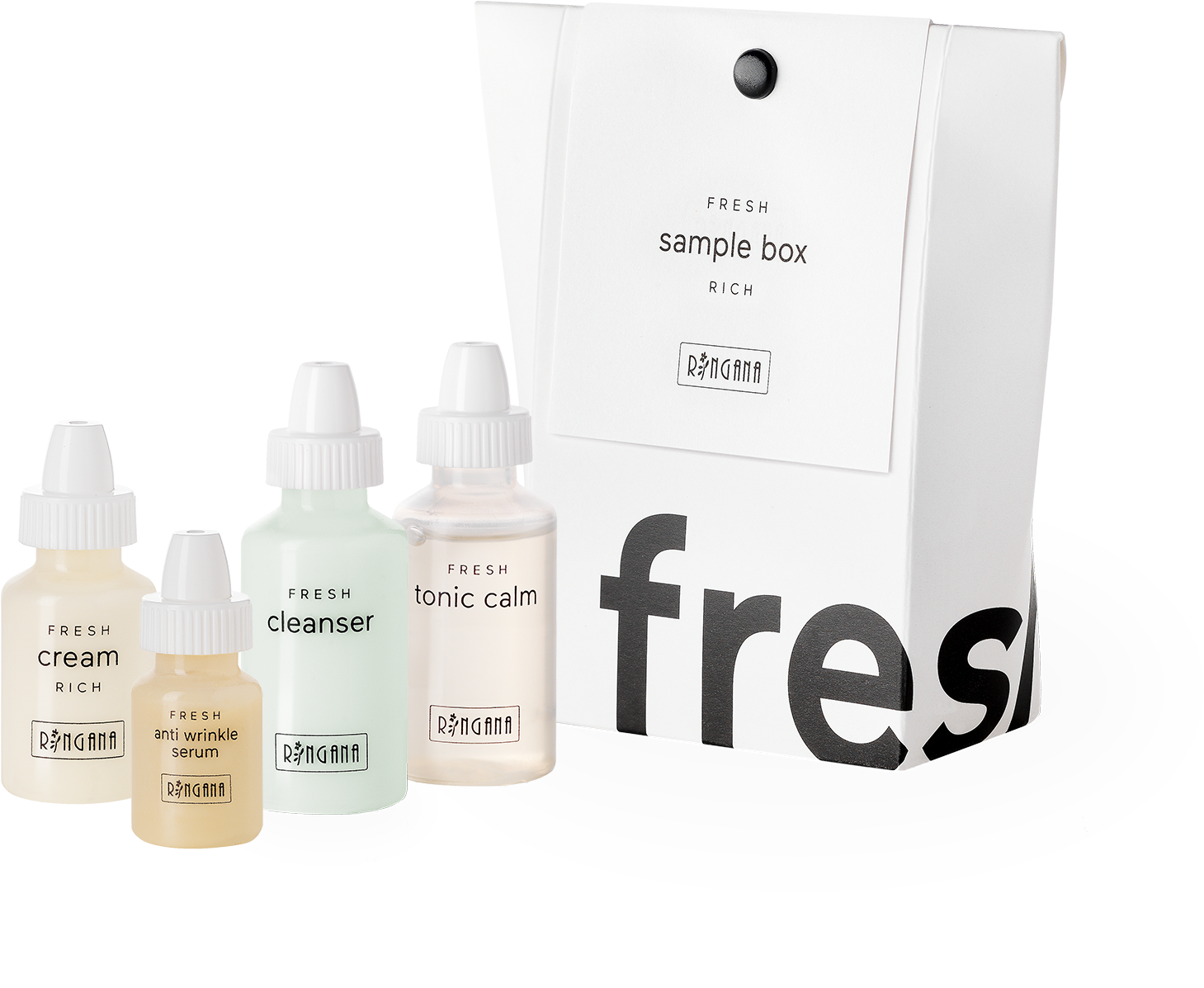 Fresh Cleanser, Fresh Tonic Calm, Fresh Cream Rich - Glass Bottle (2000x2000), Png Download