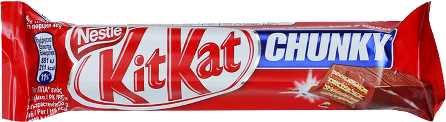 Nestle Kitkat Chocolate Chunky Milk And Cocoa 40 Gm - Chocolate Bar (1000x1000), Png Download