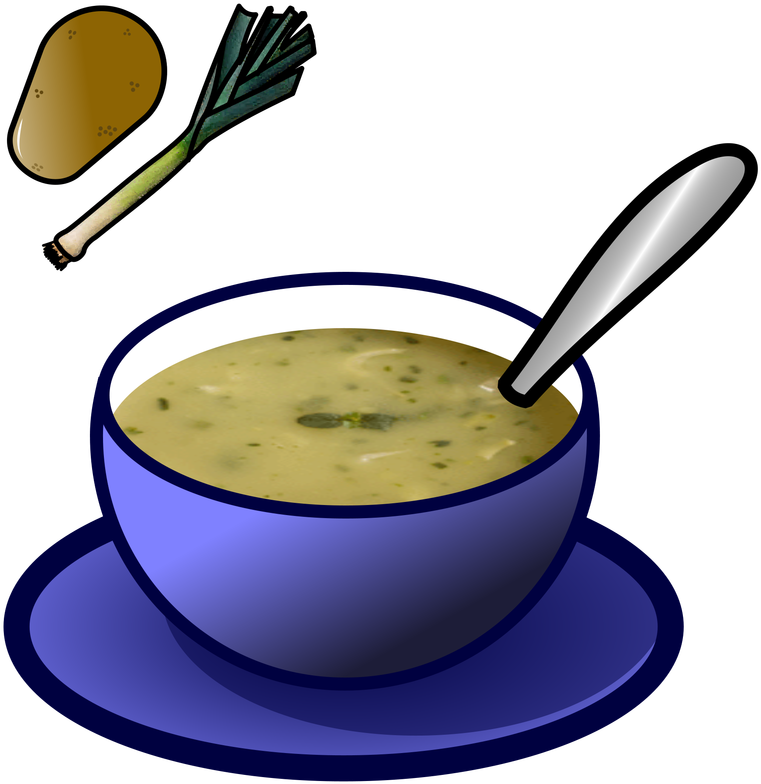 Svg Royalty Free Stock Soup Vector Cream - Leek And Potato Soup Clipart (800x800), Png Download