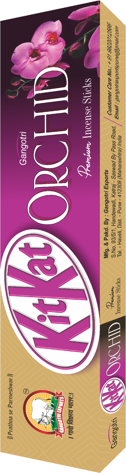 Kitkat Orchid Premium Incense Sticks - Chocolate (1860x1864), Png Download
