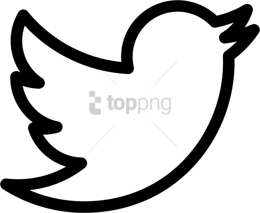 Free Png Transparent Twitter Logo White Png Image With - Twitter Logo Vector White (850x698), Png Download