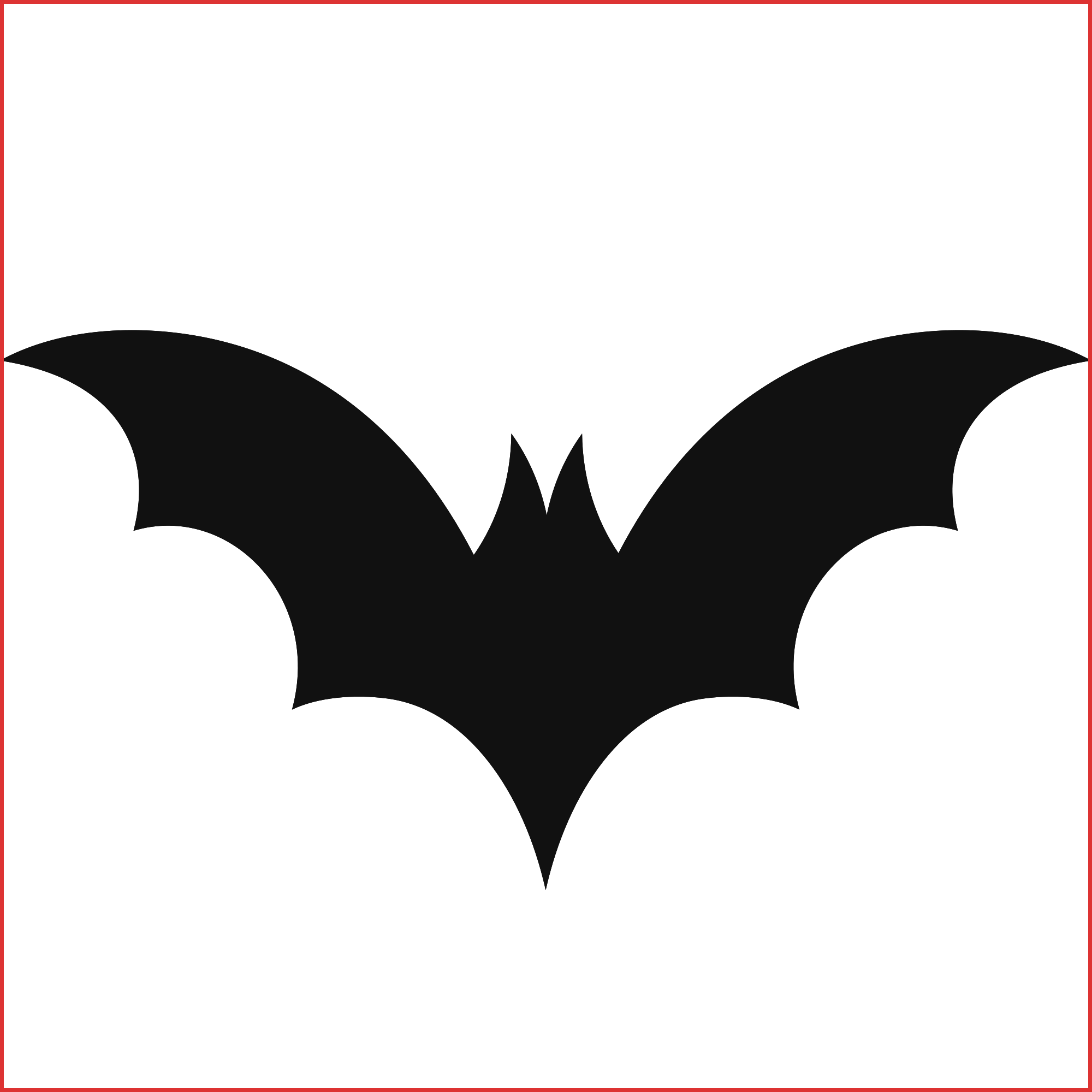 Open - Cartoon Bat Silhouette (2000x2000), Png Download
