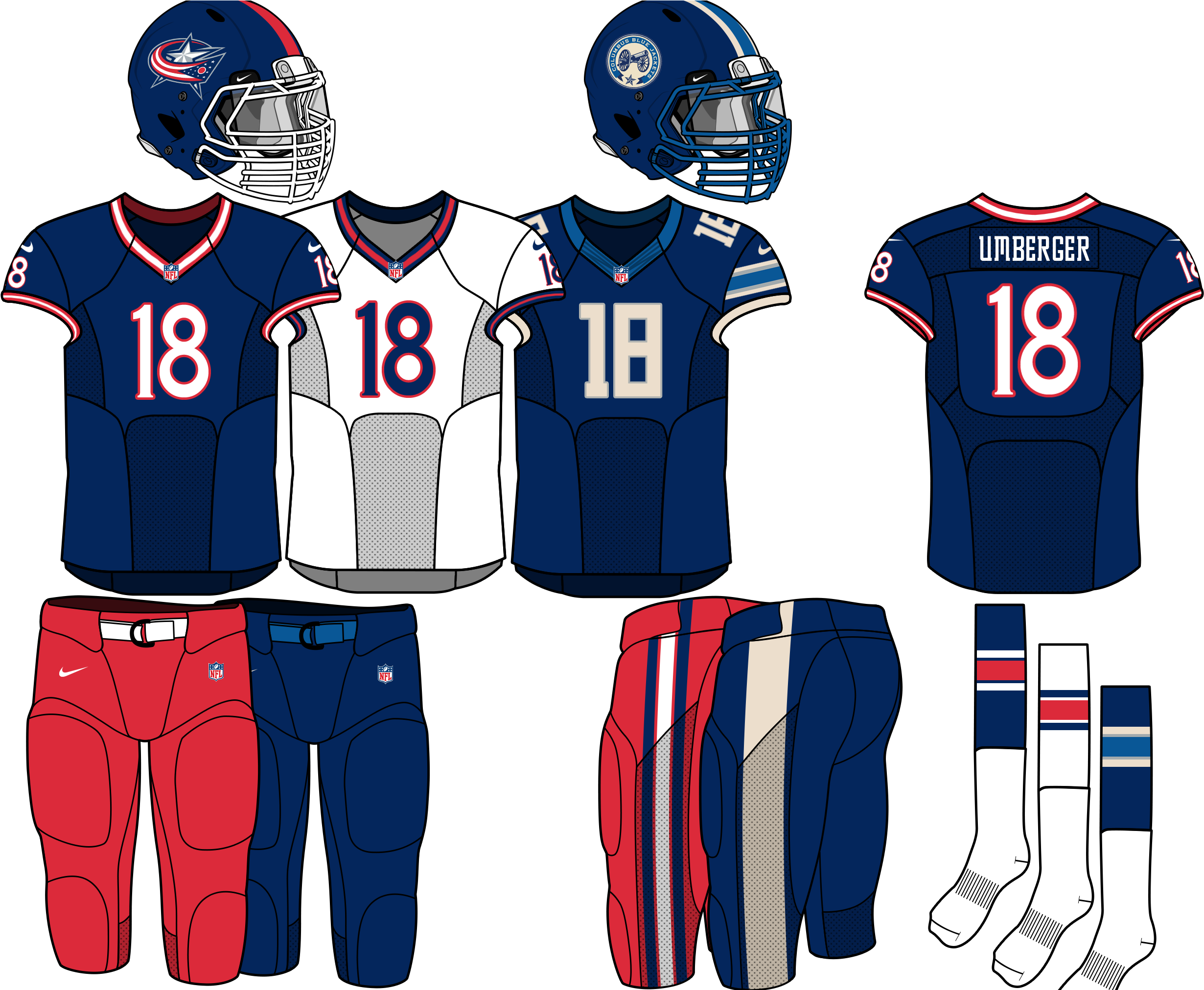 Uk9pbwf - Columbus Blue Jackets Football Uniform (2492x2022), Png Download
