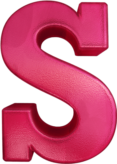 Pink Jelly Font - Letter S Images Pink (595x595), Png Download
