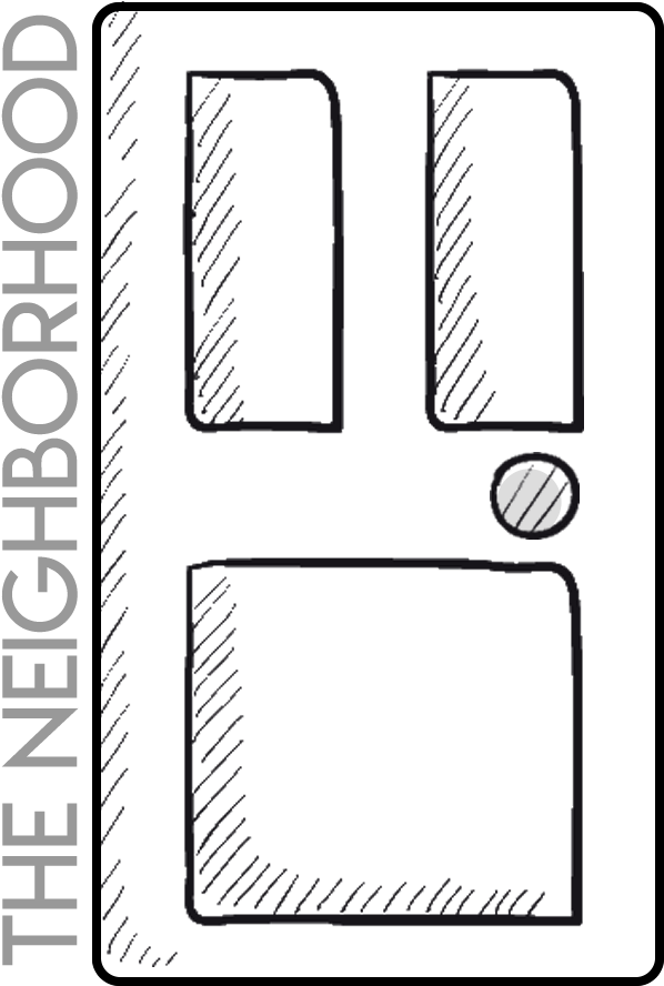 Door With Solid Name - Line Art (1000x1000), Png Download