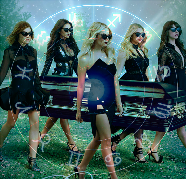 De "pretty Little Liars" - Girls Carrying A Casket (1200x630), Png Download