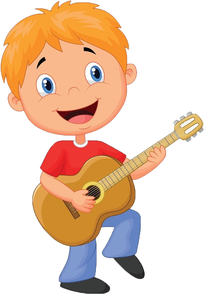 Guitarist Cartoon Clip Art - Play The Guitar Clipart (693x997), Png Download