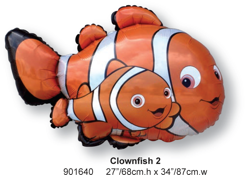 Clownfish 2 - Ballons En Forme De Poissons (1400x1400), Png Download