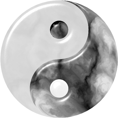 Marble Yin Yang Clip Art - Clip Art (546x596), Png Download