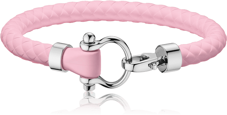 Bracelet Sailing Bracelet In Stainless Steel And Pink - Omega Bracelet Pink (800x1100), Png Download