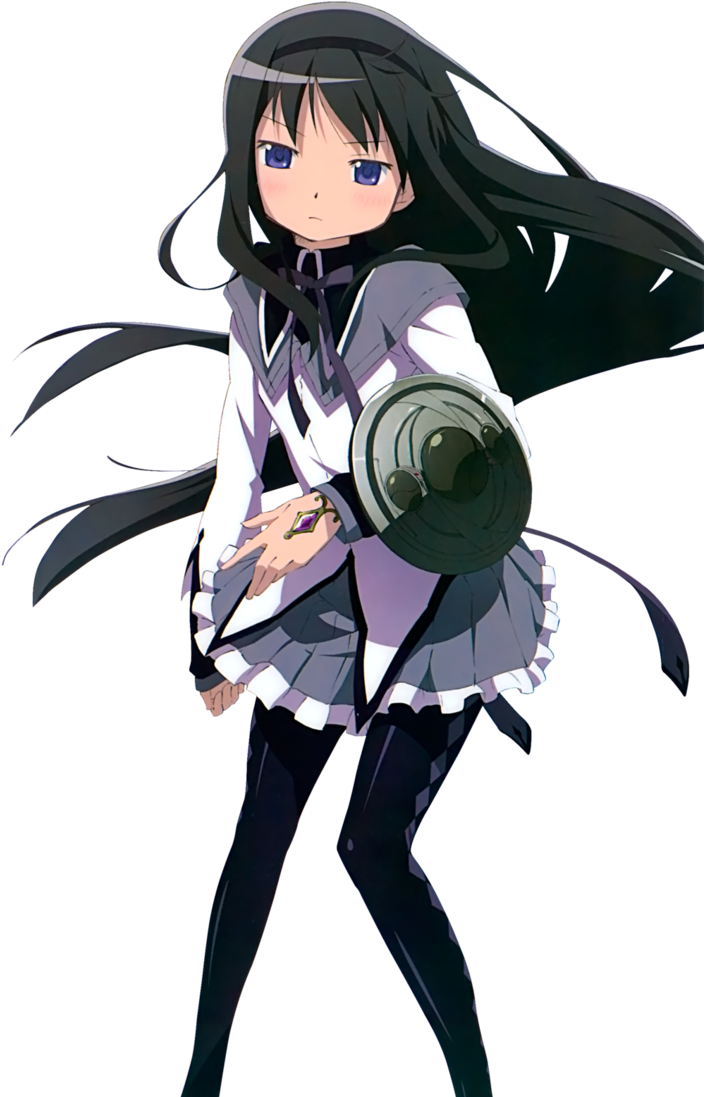 Madoka Mágica, Arte Manga, Cosplay De Power Girl, Chibi - Puella Magi Madoka Magica Homura (722x1107), Png Download