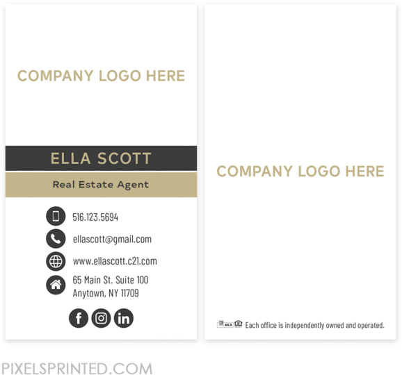 New Century 21 Logo Cards, Century 21 Business Cards, - Paper Product (600x600), Png Download