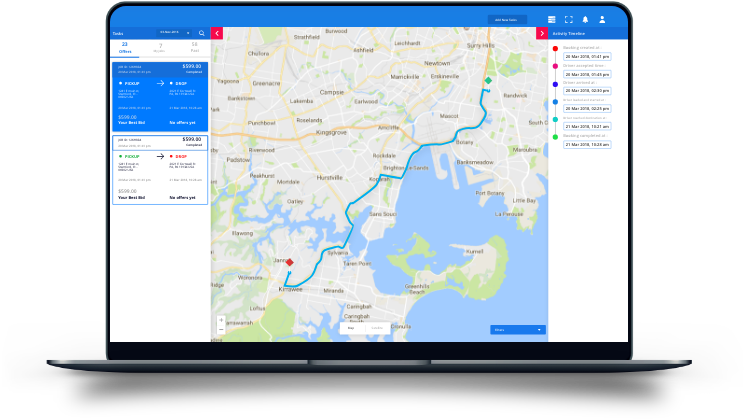 Uber For Kids Dispatcher Software - Map (743x426), Png Download