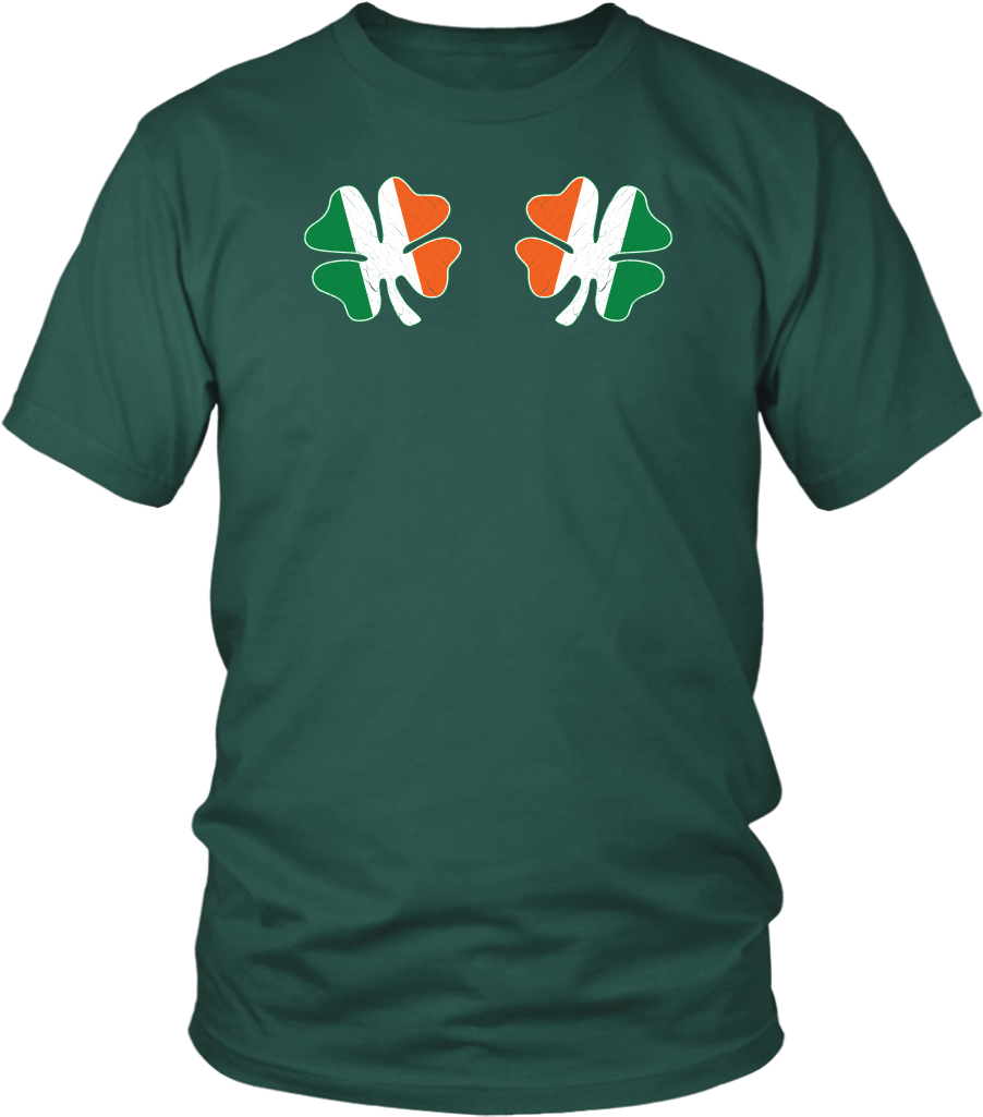 Irish Flag Shamrock Boobs Funny St Patrick's Day T - Larry Bernandez T Shirt (1024x1024), Png Download