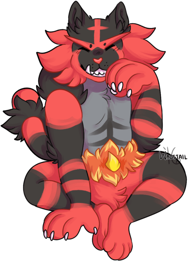 Incineroar Sticker - Cartoon (894x894), Png Download