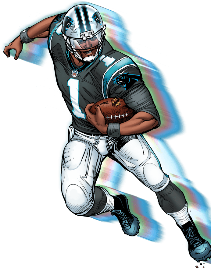 Jj Watt, Cam Newton - Cam Newton Cartoon Logo (691x900), Png Download
