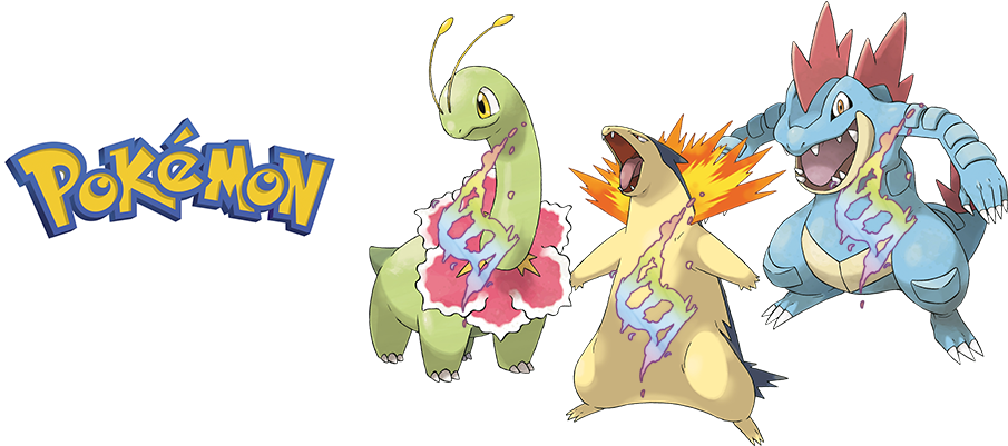 Among Those New “pocket Monsters” Are The Mega Johto - Gen 2 Pokemon Starter Final Evolutions (940x400), Png Download