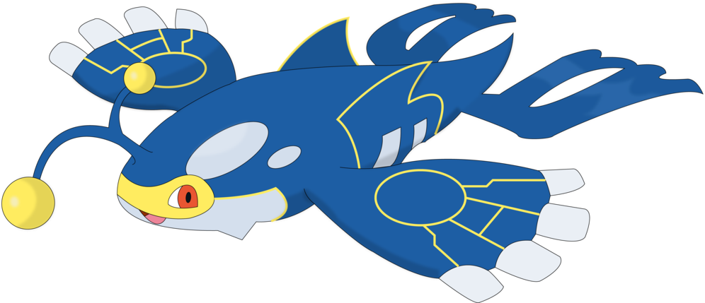 I Made This Cross Between Kyogre And Lanturn - Pokemon Kyogre (1024x447), Png Download